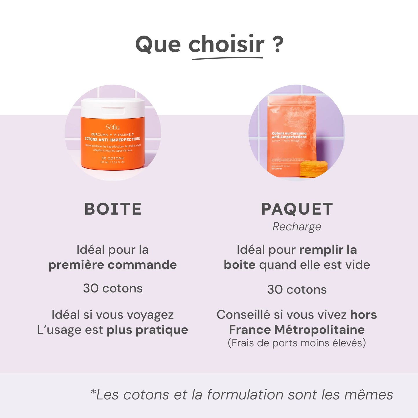 Boite de Cotons au Curcuma