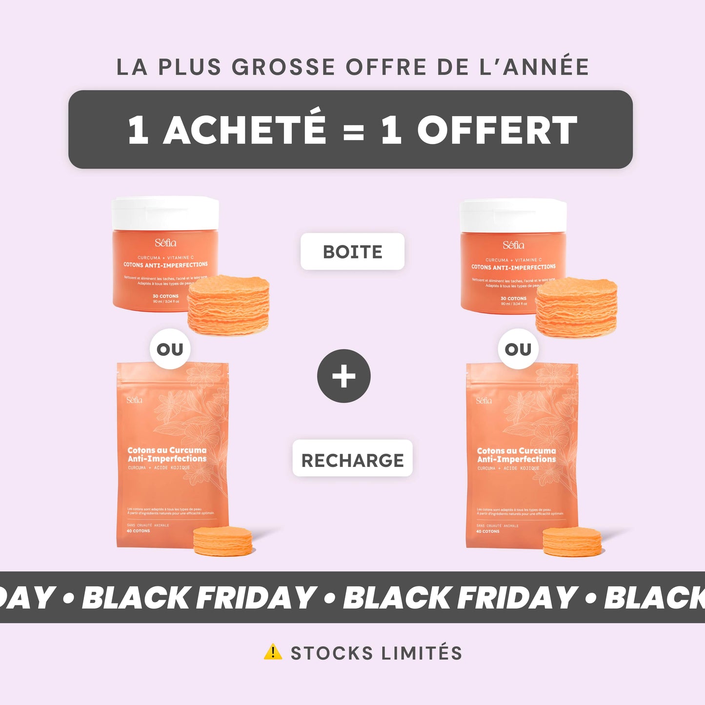 Cotons Nettoyants Curcuma