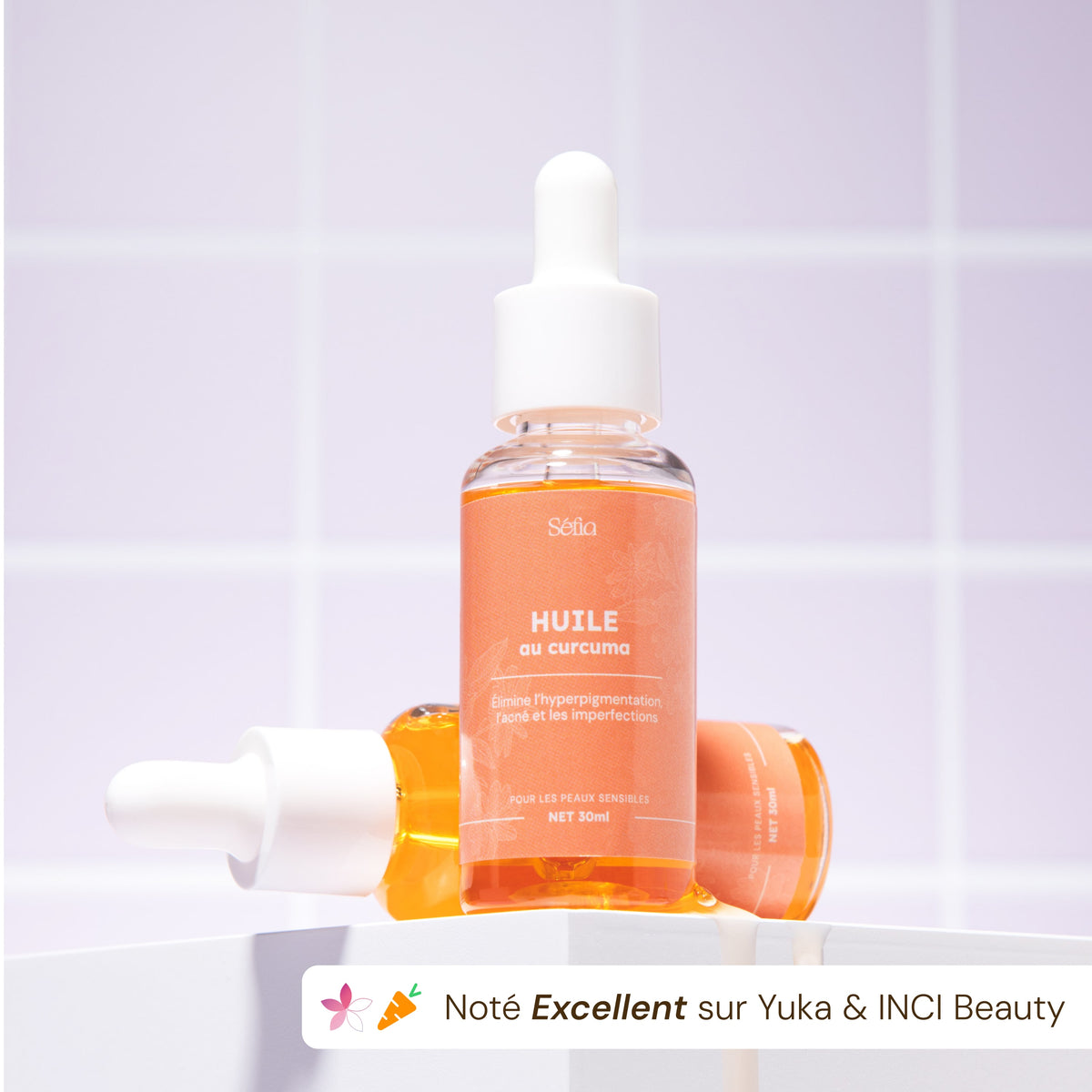 Huile visage au Curcuma