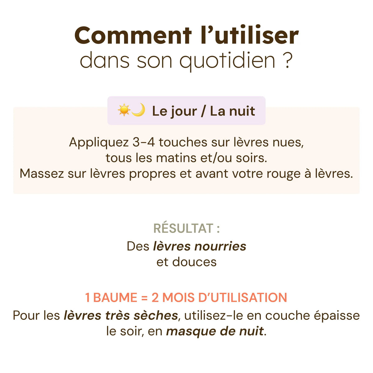 Baume Masque Nourrissant pour lèvres